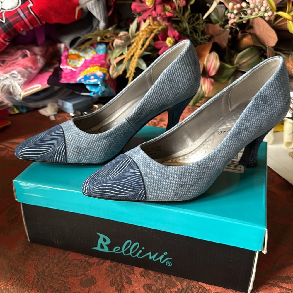 Bellini Blue Women's Shoes Never Worn Size6.5 - Picture 3 of 11